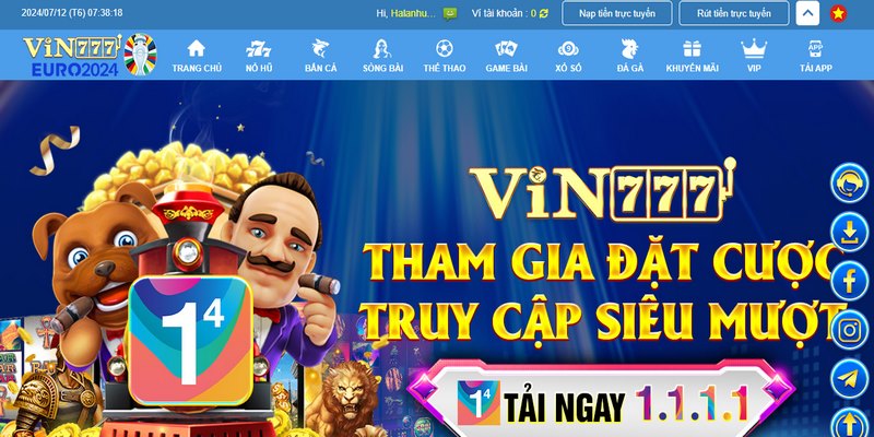 Tải app Vin777 thành công game thủ được thỏa sức giải trí