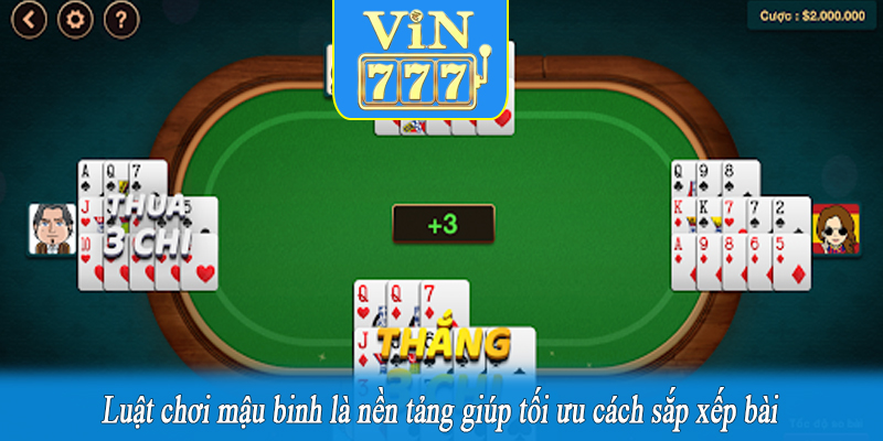 Luật chơi mậu binh là nền tảng giúp tối ưu cách sắp xếp bài